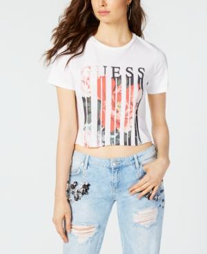 Guess Cotton Cropped Logo Graphic T-shirt