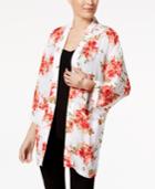 Ny Collection Floral-print Kimono