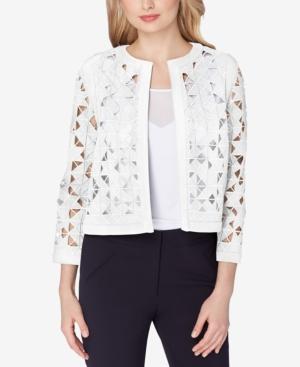 Tahari Asl Sheer Cutout Blazer