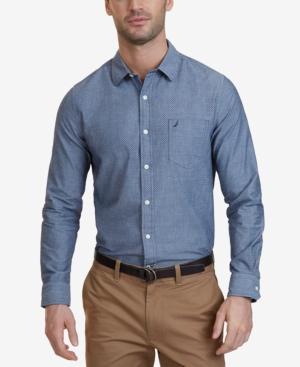 Nautica Men's Slim-fit Chambray Long-sleeve Shirt