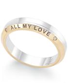Diamond Accent All My Love Band In 18k Yellow And White Gold