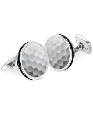 M-clip Bordered Round Golf Ball Cufflinks