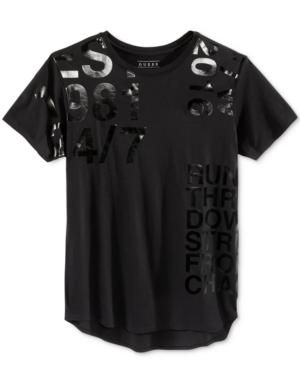 Guess Men's Military Longline Graphic-print T-shirt