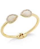 Inc International Concepts Gold-tone Moonstone And Pave Hinged Bracelet, Only At Macy's