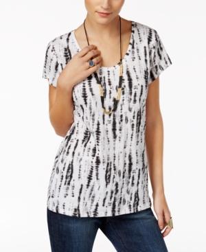 Style & Co Cotton Printed T-shirt, Created For Macy's