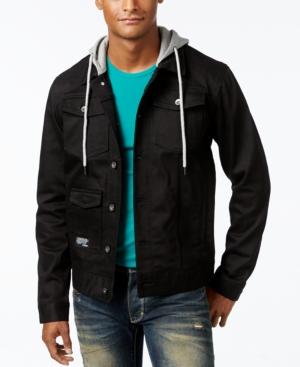 Lrg Men's Hooded Denim Jacket
