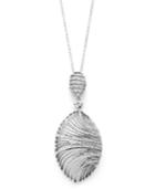 Diamond Necklace, Sterling Silver Diamond Shell Pendant (5/8 Ct. T.w.)