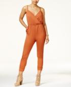 Material Girl Juniors' Satin Ruched Ankle Jumpsuit, Created For Macy's