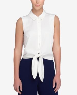 Catherine Catherine Malandrino Colby Tie-front Shirt