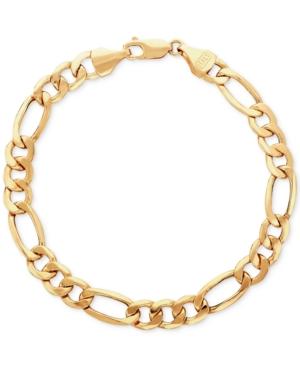 Men's Figaro Link Bracelet In Italian 10k Gold