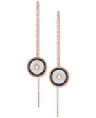 Swarovski Rose Gold-tone Pave Lollipop Threader Earrings