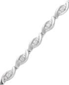 Diamond Bracelet, 10k White Gold Diamond 2-stone Bracelet (1 Ct. T.w.)