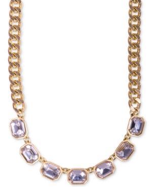 Rachel Rachel Roy Necklace, Gold-tone Crystal Frontal Necklace
