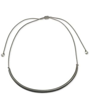 Abs By Allen Schwartz Crystal Bar Slider Choker Necklace