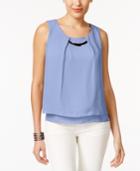 Ny Collection Petite Layered-look Hardware Top