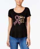 Thalia Sodi Pink Ribbon Graphic T-shirt, Only At Macy's