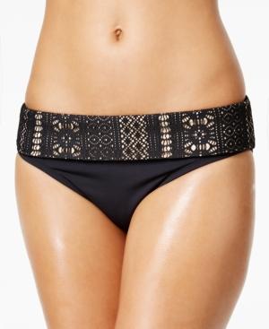 Bleu By Rod Beattie Sneak Peak Crochet Foldover Bikini Bottoms Women's Swimsuit