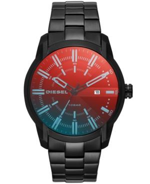 Diesel Men's Armbar Black Stainless Steel Bracelet Watch 44mm