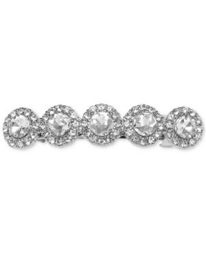 Jewel Badgley Mischka Silver-tone Crystal Barrette