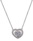 Giani Bernini Cubic Zirconia Swirl Heart Pendant Necklace In Sterling Silver