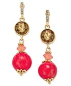 Inc International Concepts Gold-tone Crystal Bead Drop Earrings, Only At Macy's