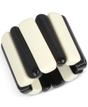 Inc International Concepts Black And White Wide Stretch Bracelet, Only At Macy's