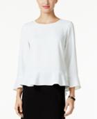 Alfani Prima Flutter-hem Blouse, Only At Macy's