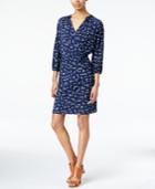 Maison Jules Printed Faux-wrap Dress, Only At Macy's