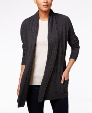 Karen Scott Cable-knit Open-front Cardigan, Only At Macy's