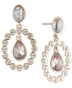 Givenchy Crystal & Stone Orbital Drop Earrings