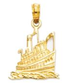 14k Gold Charm, Cruise Ship Charm