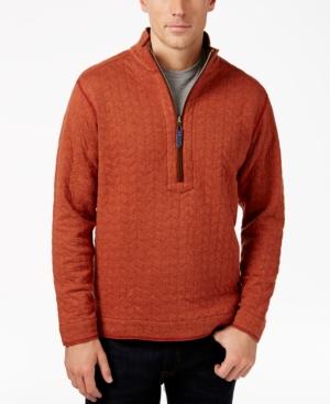 Tommy Bahama Men's Cobble Hill Quilted Reversible Half-zip Sweatshirt