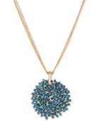 Kenneth Cole New York Necklace, Gold-tone Woven Faceted Bead Pendant Necklace