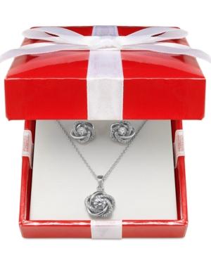 Giani Bernini Cubic Zirconia Love Knot Jewelry Set In 18k Gold Over Sterling Silver Or Sterling Silver, Only At Macy's