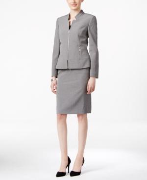 Tahari Asl Zip-front Skirt Suit