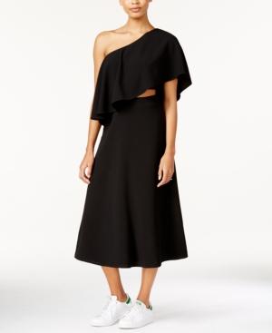 Rachel Rachel Roy One-shoulder Flounce Midi Dress