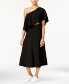 Rachel Rachel Roy One-shoulder Flounce Midi Dress