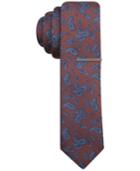Alfani Red Fulton Paisley Skinny Tie, Only At Macy's