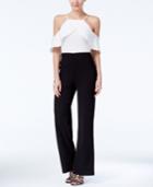 Xoxo Juniors' Colorblocked Ruffled Cold-shoulder Jumpsuit