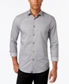 Alfani Collection Men's Textured Print Long-sleeve Shirt, Classic Fit, Only At Macy's