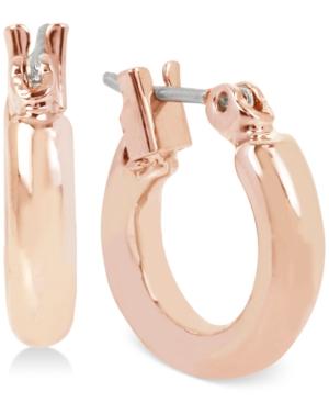Kenneth Cole Rose Gold-tone Huggie Hoop Earrings