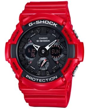 G-shock Men's Analog-digital Red Resin Bracelet Watch 51mm Ga201rd-4a