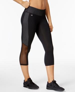 Ideology Mesh-trimmed Cropped Leggings, Only At Macy's