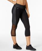 Ideology Mesh-trimmed Cropped Leggings, Only At Macy's
