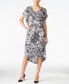 Jm Collection Cold-shoulder Printed Dress, Only At Macy's