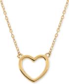Open Heart 17 Pendant Necklace In 10k Gold