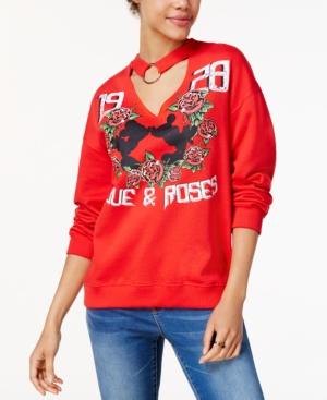 Freeze 24-7 Juniors' Mickey & Minnie Choker Sweatshirt