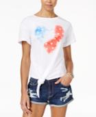 American Rag Juniors' American Heart Knotted Graphic T-shirt, Only At Macy's