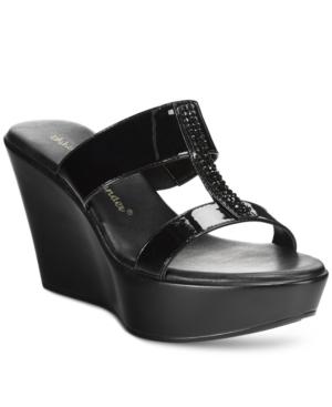 Athena Alexander By Callisto Pinky Embellished Wedge Sandals Women's Shoes