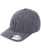 Hurley Men's Black Suits Outline Embroidered-logo Hat